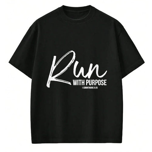 Christian Tee, Christian Faith Unisex T-Shirt/Hoodie/Sweatshirt HLT00 - Run With Purpose Shirt 1 Corinthians 926 Christian Running T-Shirt