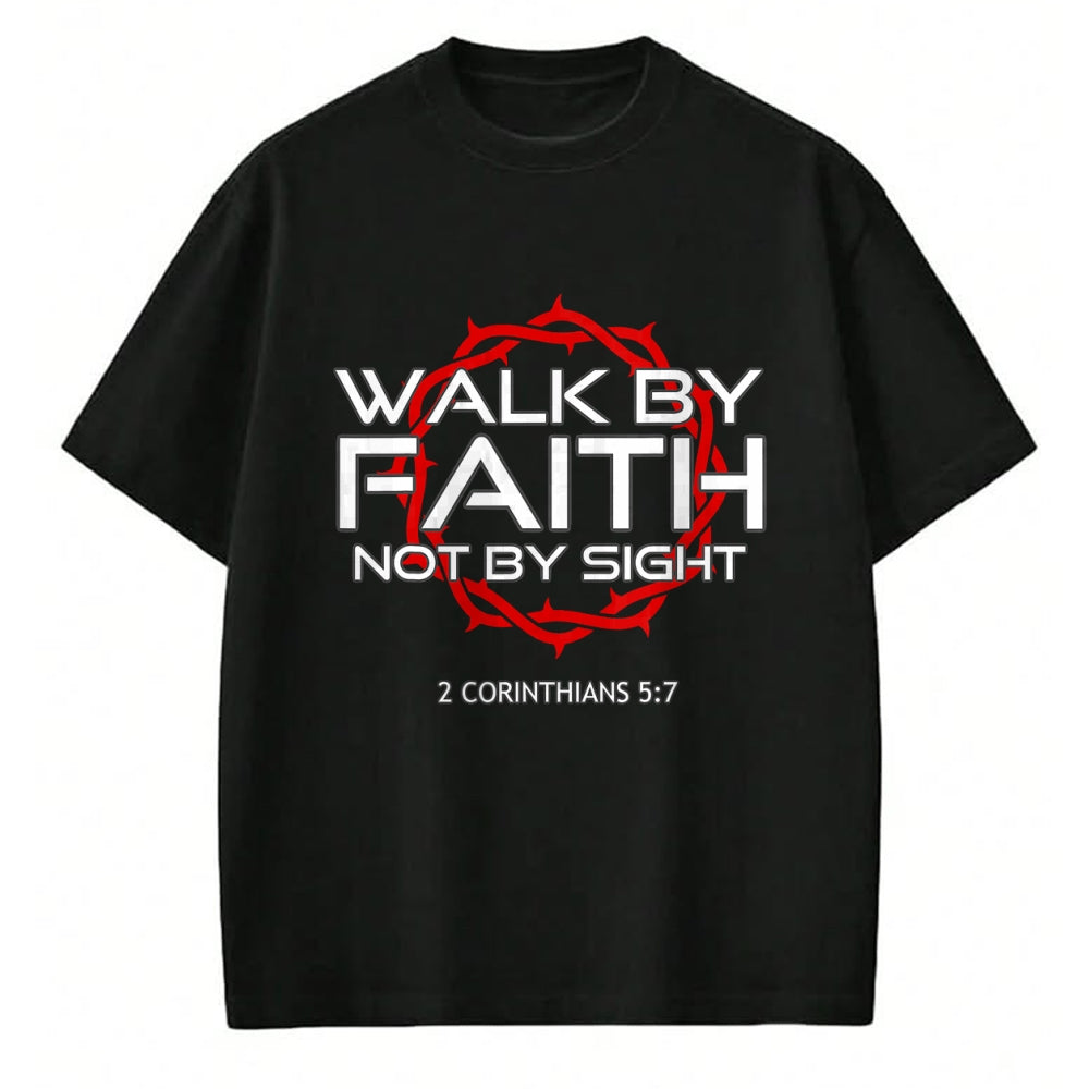 Christian Tee, Christian Faith Unisex T-Shirt/Hoodie/Sweatshirt HLT00 - Jesus Walk by Faith Christian T-Shirt