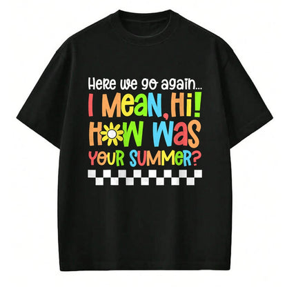 Best Student Shirt, Funny Back To School UnisexT-Shirt/Hoodie/Sweatshirt HLT00 - Happy First Day of School Back to School Here We Go Again T-Shirt