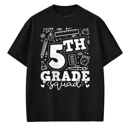 Best Student Shirt, Funny Back To School UnisexT-Shirt/Hoodie/Sweatshirt HLT00 - Back to School 5th Fifth Grade Squad Teacher Kid T-Shirt