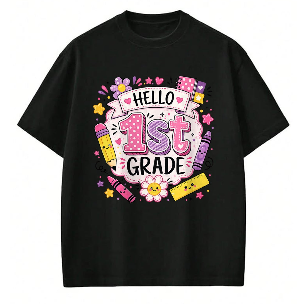 Best Student Shirt, Funny Back To School UnisexT-Shirt/Hoodie/Sweatshirt HLT00 - First Grade Girls Back to School Cute First Day Student T-Shirt