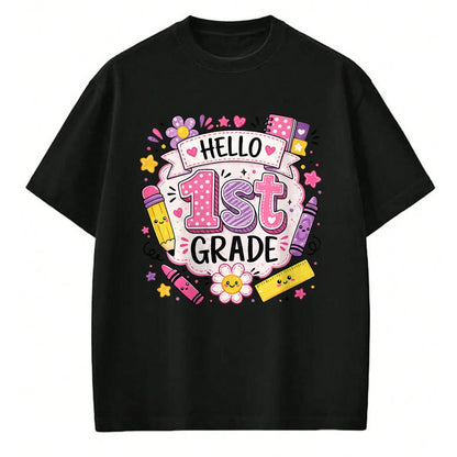 Best Student Shirt, Funny Back To School UnisexT-Shirt/Hoodie/Sweatshirt HLT00 - First Grade Girls Back to School Cute First Day Student T-Shirt