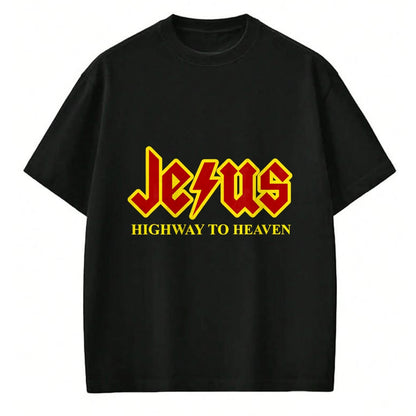 Christian Tee, Christian Faith Unisex T-Shirt/Hoodie/Sweatshirt HLT00 - Jesus Highway To Heaven Funny Christian T-Shirt