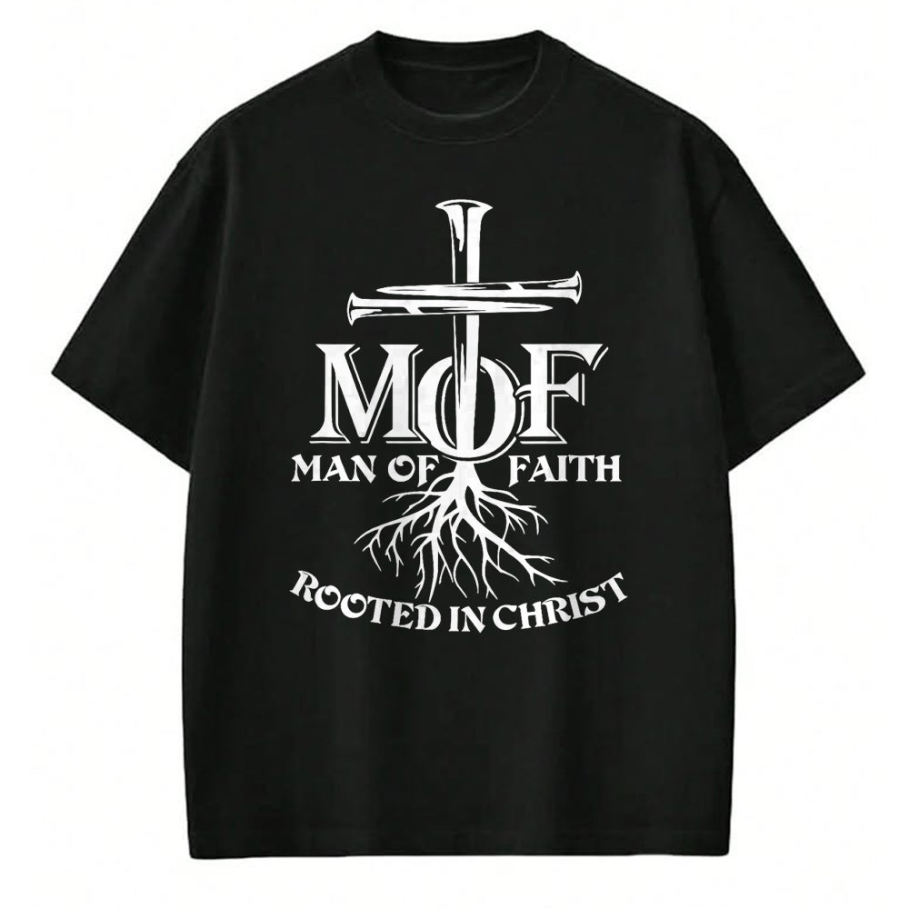 Christian Tee, Christian Faith Unisex T-Shirt/Hoodie/Sweatshirt HLT00 - Man Of Faith Shirt Rooted In Christ T-Shirt (1)