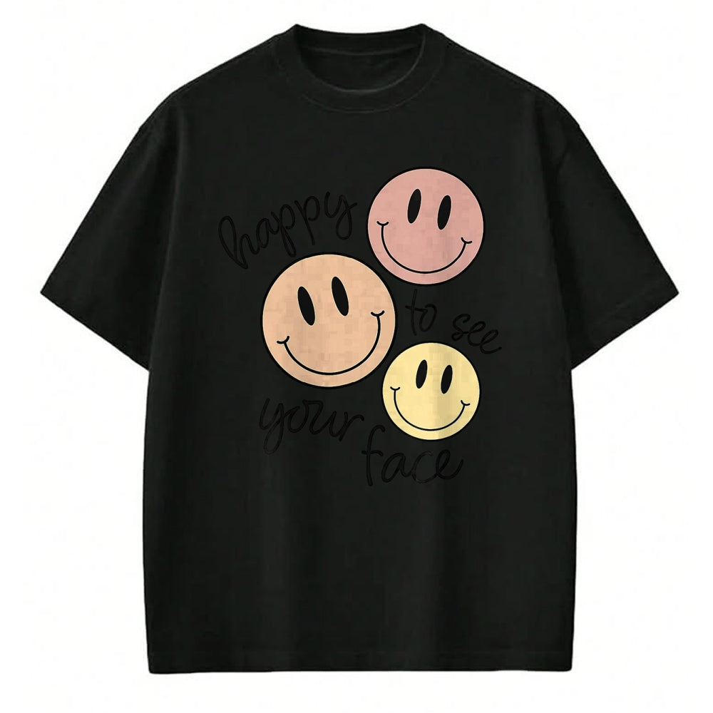 Best Student Shirt, Funny Back To School UnisexT-Shirt/Hoodie/Sweatshirt HLT00 - Happy to See Your Face Smile Back to School Teacher Kids T-Shirt