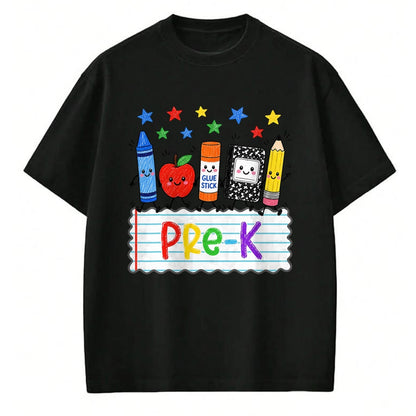 Best Student Shirt, Funny Back To School UnisexT-Shirt/Hoodie/Sweatshirt HLT00 - Cute Apple Pencil Book Back to School Pre-K Boy Girl T-Shirt