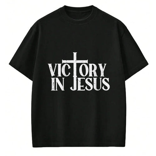 Christian Tee, Christian Faith Unisex T-Shirt/Hoodie/Sweatshirt HLT00 - Victory In Jesus Cross God Faith Christian Men Women Kids T-Shirt