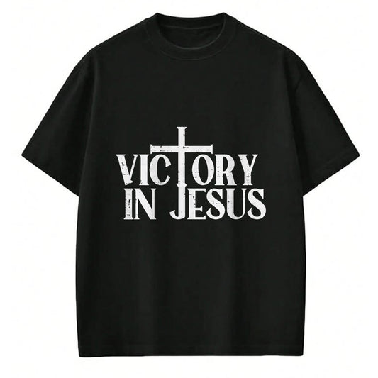 Christian Tee, Christian Faith Unisex T-Shirt/Hoodie/Sweatshirt HLT00 - Victory In Jesus Cross God Faith Christian Men Women Kids T-Shirt
