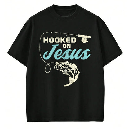 Christian Tee, Christian Faith Unisex T-Shirt/Hoodie/Sweatshirt HLT00 - Hook On Jesus Bass Fishing Christian Religious God Gift T-Shirt