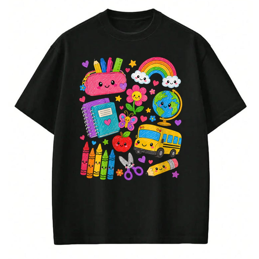 Best Student Shirt, Funny Back To School UnisexT-Shirt/Hoodie/Sweatshirt HLT00 - Cute Crayon Apple Pencil Teacher Kid Back to School Supplies T-Shirt