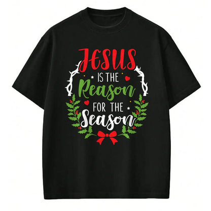 Christian Tee, Christian Faith Unisex T-Shirt/Hoodie/Sweatshirt HLT00 - Jesus is the reason for the season christian christmas Long Sleeve T-Shirt (1)