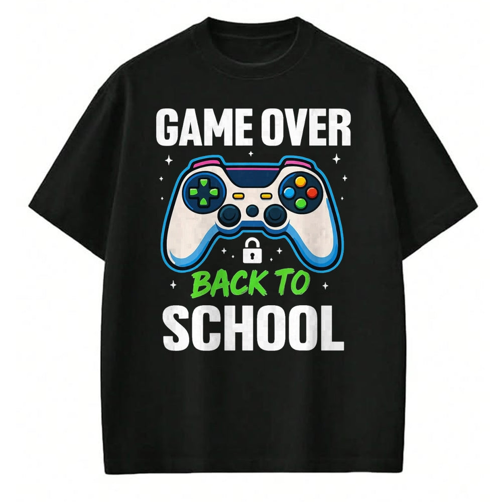 Best Student Shirt, Funny Back To School UnisexT-Shirt/Hoodie/Sweatshirt HLT00 - Game Over Back to School Shirt Funny Kids First Day School T-Shirt, Men, Black, 3X-Large