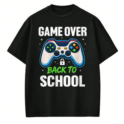Best Student Shirt, Funny Back To School UnisexT-Shirt/Hoodie/Sweatshirt HLT00 - Game Over Back to School Shirt Funny Kids First Day School T-Shirt, Men, Black, 3X-Large