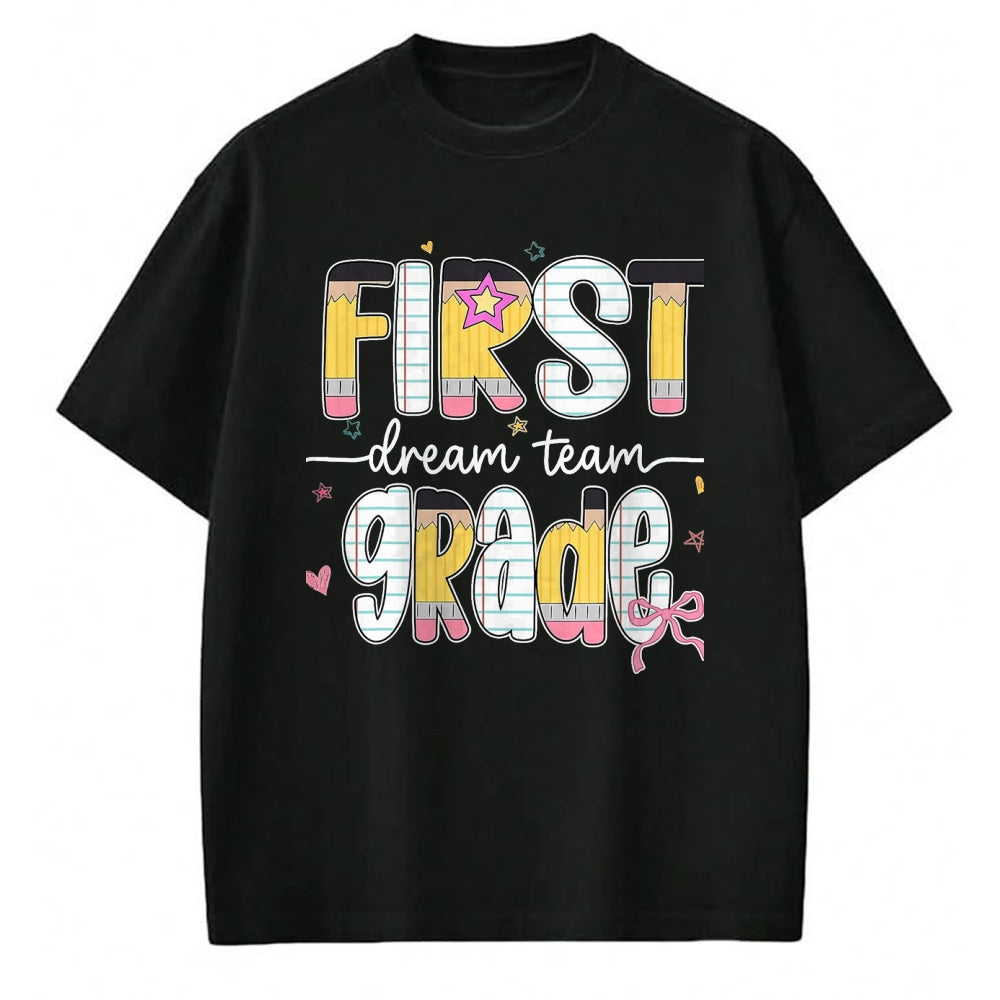 Best Student Shirt, Funny Back To School UnisexT-Shirt/Hoodie/Sweatshirt HLT00 - 1st Grade Dream Team Back to School Teacher Student Kids T-Shirt, Men, Black, 3X-Large
