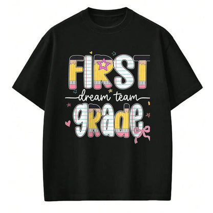 Best Student Shirt, Funny Back To School UnisexT-Shirt/Hoodie/Sweatshirt HLT00 - 1st Grade Dream Team Back to School Teacher Student Kids T-Shirt, Men, Black, 3X-Large