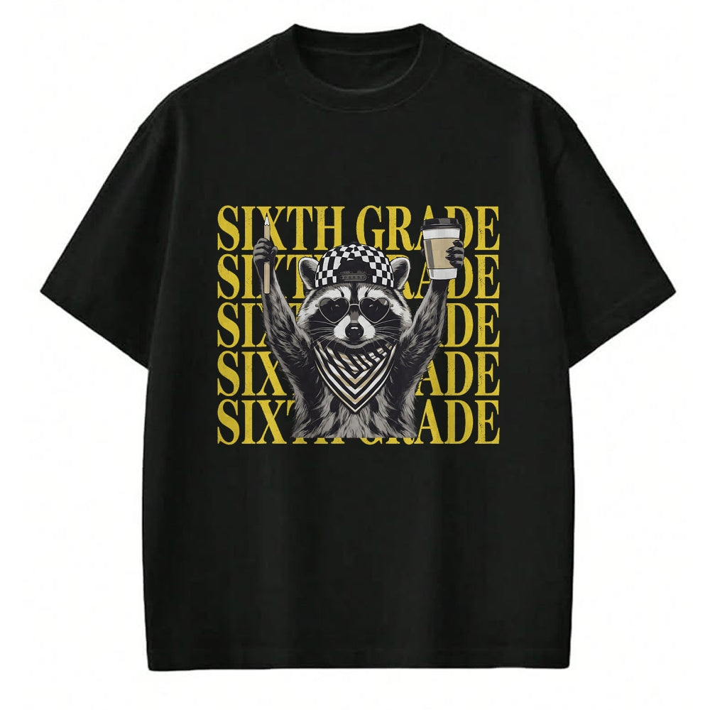 Best Student Shirt, Funny Back To School UnisexT-Shirt/Hoodie/Sweatshirt HLT00 - Funny Sixth Grade Raccoon Back to School Teacher T-Shirt