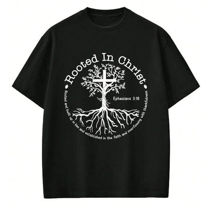 Christian Tee, Christian Faith Unisex T-Shirt/Hoodie/Sweatshirt HLT00 - Jesus Cross Pray Bible Verse Christian Rooted In Christ T-Shirt