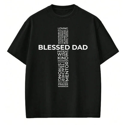 Christian Tee, Christian Faith Unisex T-Shirt/Hoodie/Sweatshirt HLT00 - Christian Blessed Dad Cross Father_s Day Shirt T-Shirt