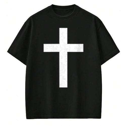Christian Tee, Christian Faith Unisex T-Shirt/Hoodie/Sweatshirt HLT00 - Small Cross Subtle Christian Minimalist Religious Faith T-Shirt