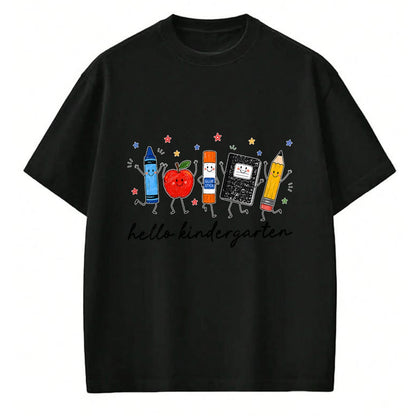 Best Student Shirt, Funny Back To School UnisexT-Shirt/Hoodie/Sweatshirt HLT00 - Back to School Teachers Doodles Crayon Hello Kindergarten T-Shirt