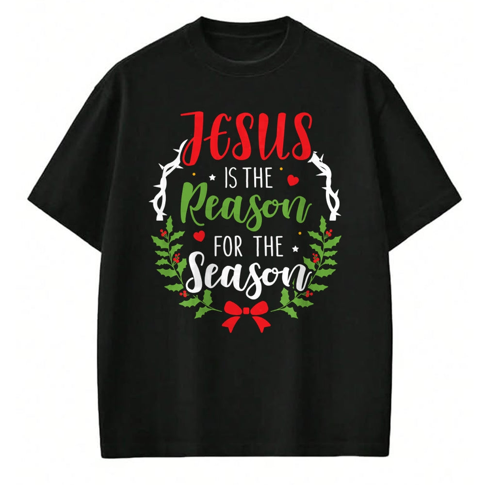 Christian Tee, Christian Faith Unisex T-Shirt/Hoodie/Sweatshirt HLT00 - Jesus is the reason for the season christian christmas Long Sleeve T-Shirt