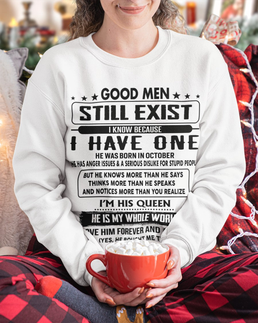 October - Good men Still Exist - gift for your girlfriend, wife from Husband - Virgo10 (SKU-GM-10)