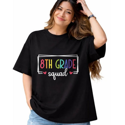 Best Student Shirt, Funny Back To School UnisexT-Shirt/Hoodie/Sweatshirt HLT00 - Eighth Grade Squad Teachers Kids 8th Grade Back to School T-Shirt
