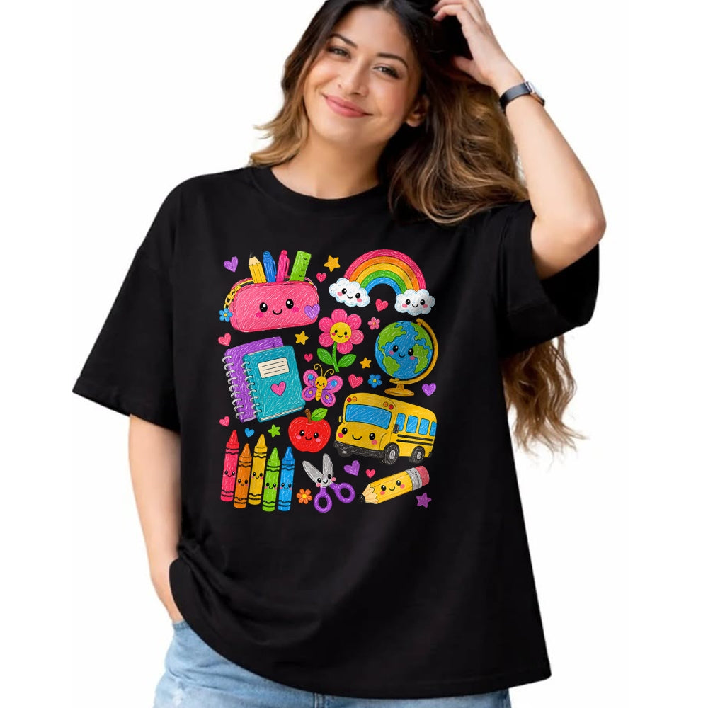 Best Student Shirt, Funny Back To School UnisexT-Shirt/Hoodie/Sweatshirt HLT00 - Cute Crayon Apple Pencil Teacher Kid Back to School Supplies T-Shirt