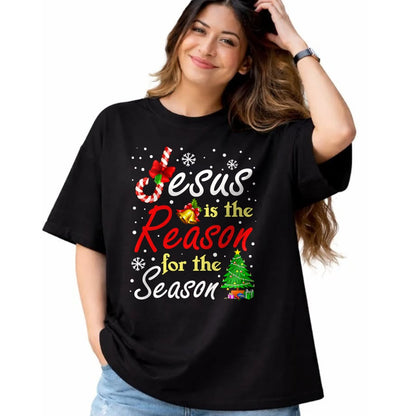 Christian Tee, Christian Faith Unisex T-Shirt/Hoodie/Sweatshirt HLT00 - Christian Jesus The Reason Christmas Stocking Stuffer Gifts T-Shirt