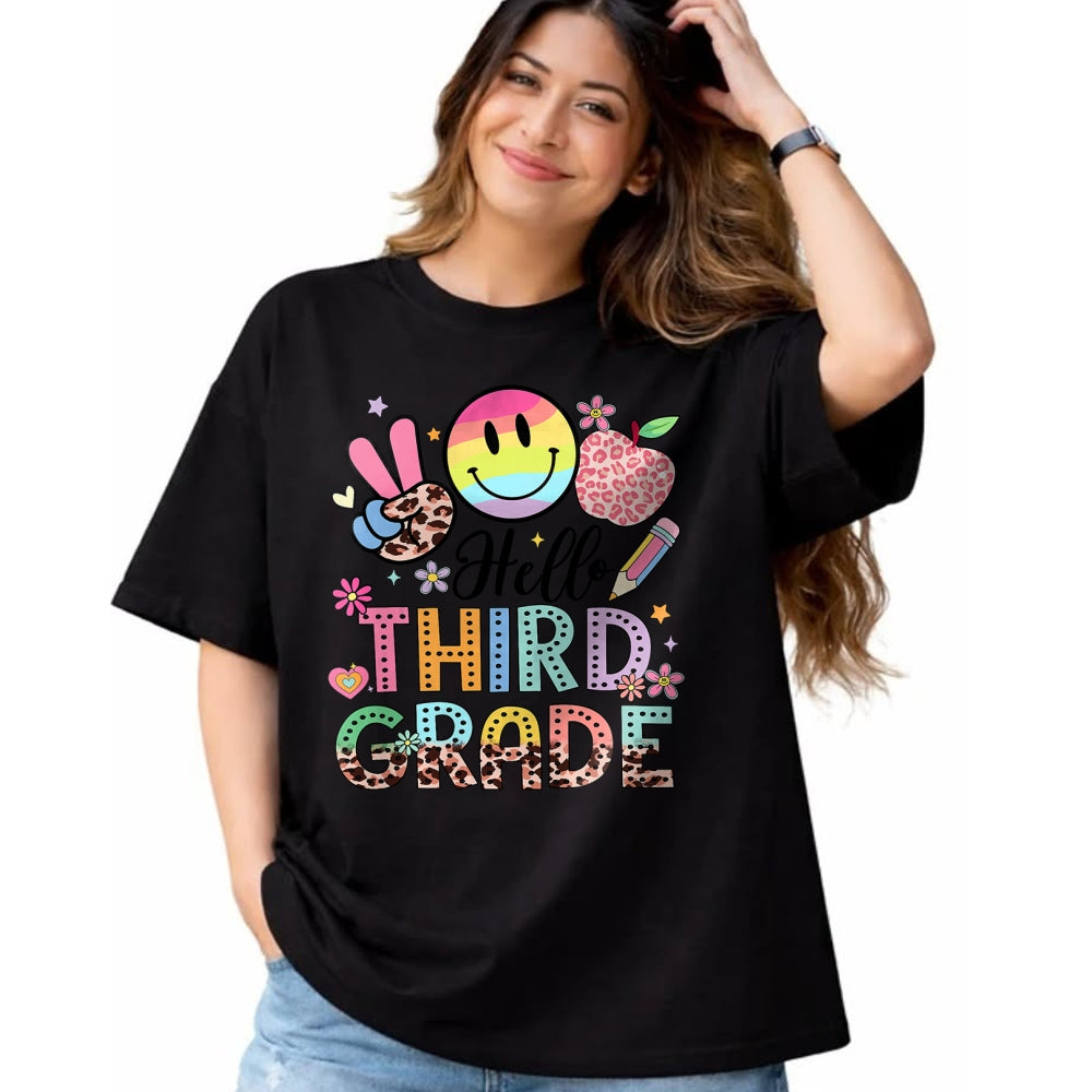 Best Student Shirt, Funny Back To School UnisexT-Shirt/Hoodie/Sweatshirt HLT00 - Hello 3rd Grade Boy Girl Teacher Back to School 3rd Grade T-Shirt