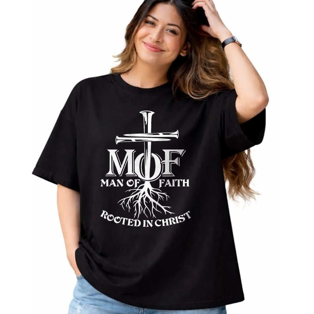 Christian Tee, Christian Faith Unisex T-Shirt/Hoodie/Sweatshirt HLT00 - Man Of Faith Shirt Rooted In Christ T-Shirt