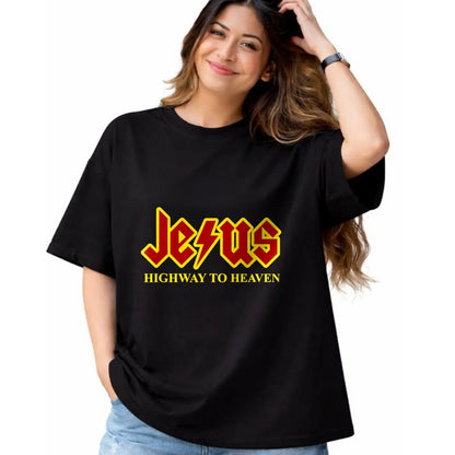Christian Tee, Christian Faith Unisex T-Shirt/Hoodie/Sweatshirt HLT00 - Jesus Highway To Heaven Funny Christian T-Shirt