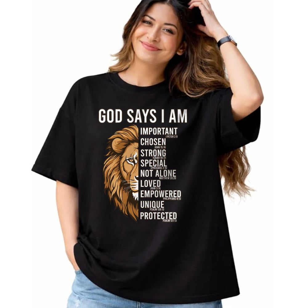 Christian Tee, Christian Faith Unisex T-Shirt/Hoodie/Sweatshirt HLT00 - Jesus God Say I Am Christian-Shirt Men Fathers Blessed Dad T-Shirt