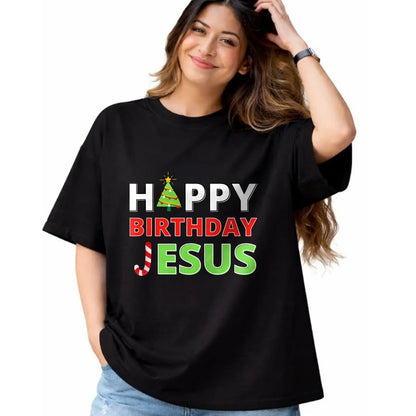 Christian Tee, Christian Faith Unisex T-Shirt/Hoodie/Sweatshirt HLT00 - Happy Birthday Jesus Funny Christian Christmas T-Shirt