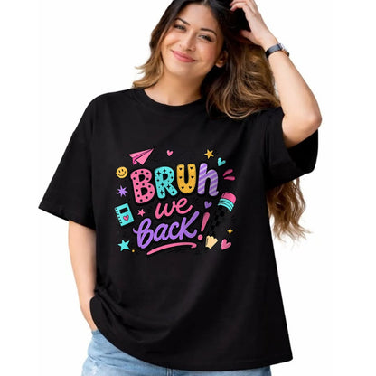 Best Student Shirt, Funny Back To School UnisexT-Shirt/Hoodie/Sweatshirt HLT00 - Bruh We Back First Day of School Funny Student Teacher Kids T-Shirt (1)