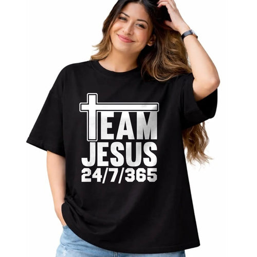 Christian Tee, Christian Faith Unisex T-Shirt/Hoodie/Sweatshirt HLT00 - Team Jesus 247365 Men Women Matching Family Christian T-Shirt