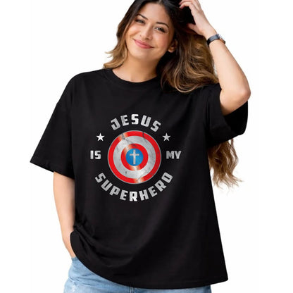 Christian Tee, Christian Faith Unisex T-Shirt/Hoodie/Sweatshirt HLT00 - Jesus is My Superhero Fun Christian Religious T-Shirt