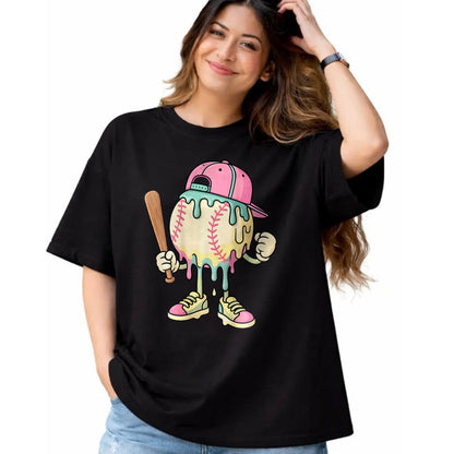 Best Student Shirt, Funny Back To School UnisexT-Shirt/Hoodie/Sweatshirt HLT00 - Cute Baseball Ice Cream Drip Tees for Girls and Boys T Shirts Pastel Sporty Fun
