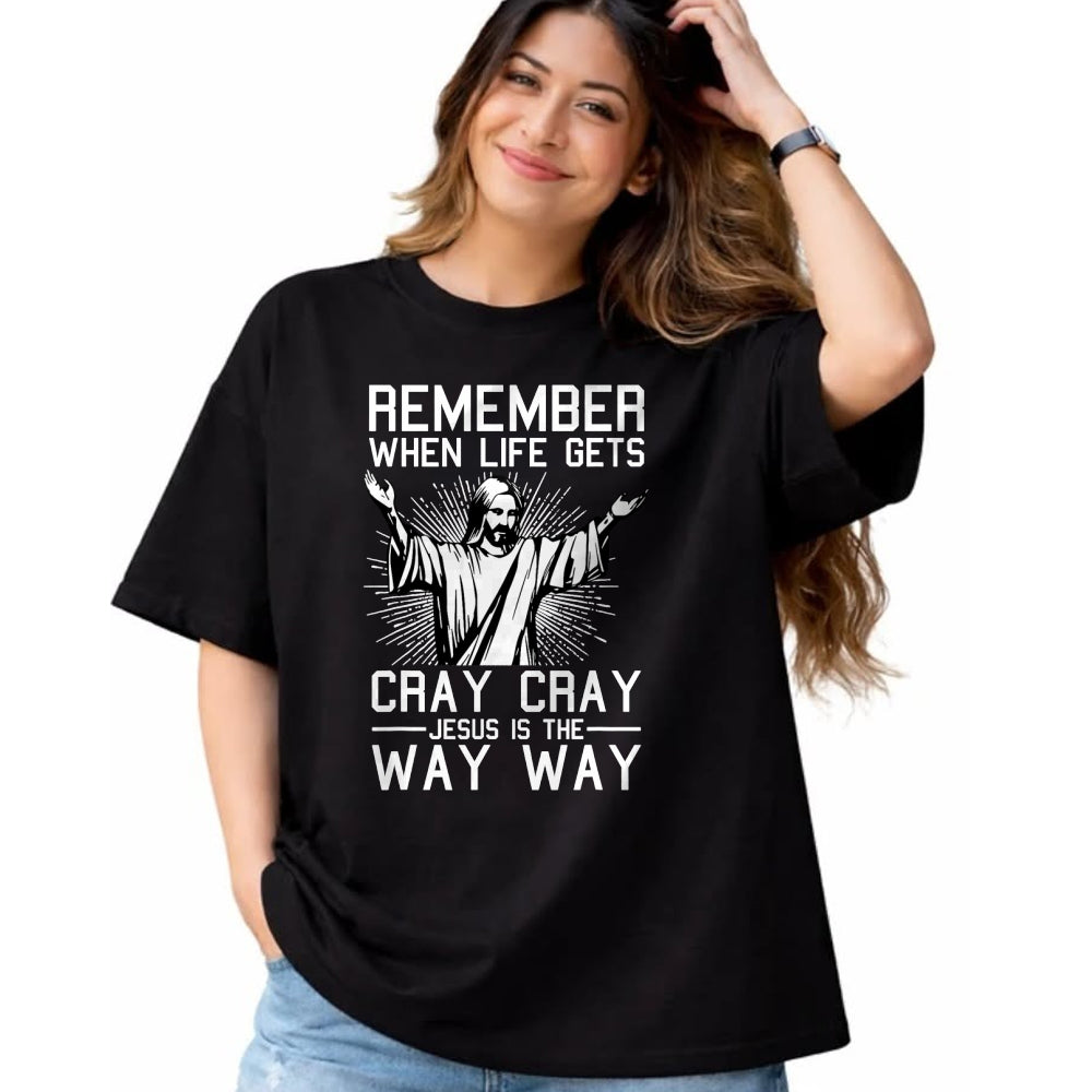 Christian Tee, Christian Faith Unisex T-Shirt/Hoodie/Sweatshirt HLT00 - Jesus Is The Way Christmas Funny Faith Religious Christian T-Shirt