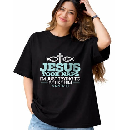 Christian Tee, Christian Faith Unisex T-Shirt/Hoodie/Sweatshirt HLT00 - Jesus Took Naps Religious Pastor Bible Scripture Christian T-Shirt