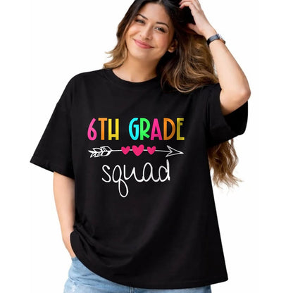 Best Student Shirt, Funny Back To School UnisexT-Shirt/Hoodie/Sweatshirt HLT00 - 6th Grade Squad Sixth Teacher Student Team Back to School T-Shirt