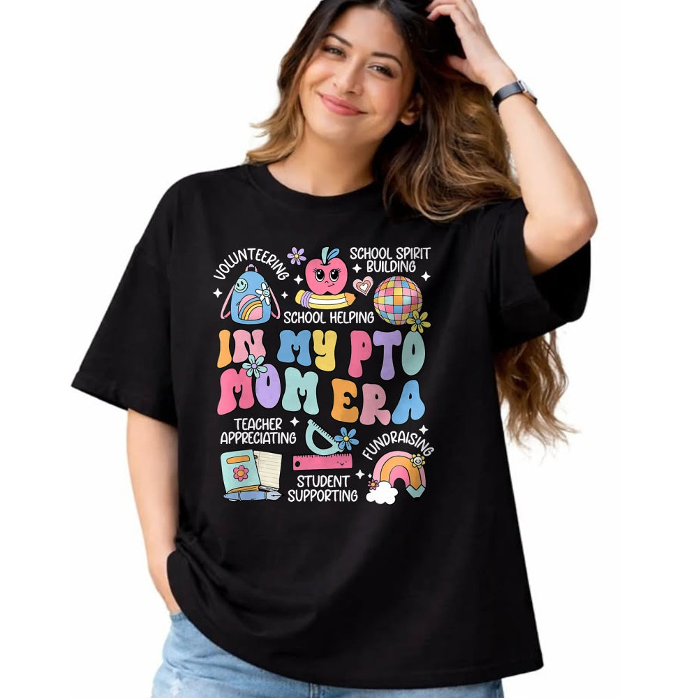 Best Student Shirt, Funny Back To School UnisexT-Shirt/Hoodie/Sweatshirt HLT00 - in My PTO Mom Era Parent Association Organization Groovy T-Shirt