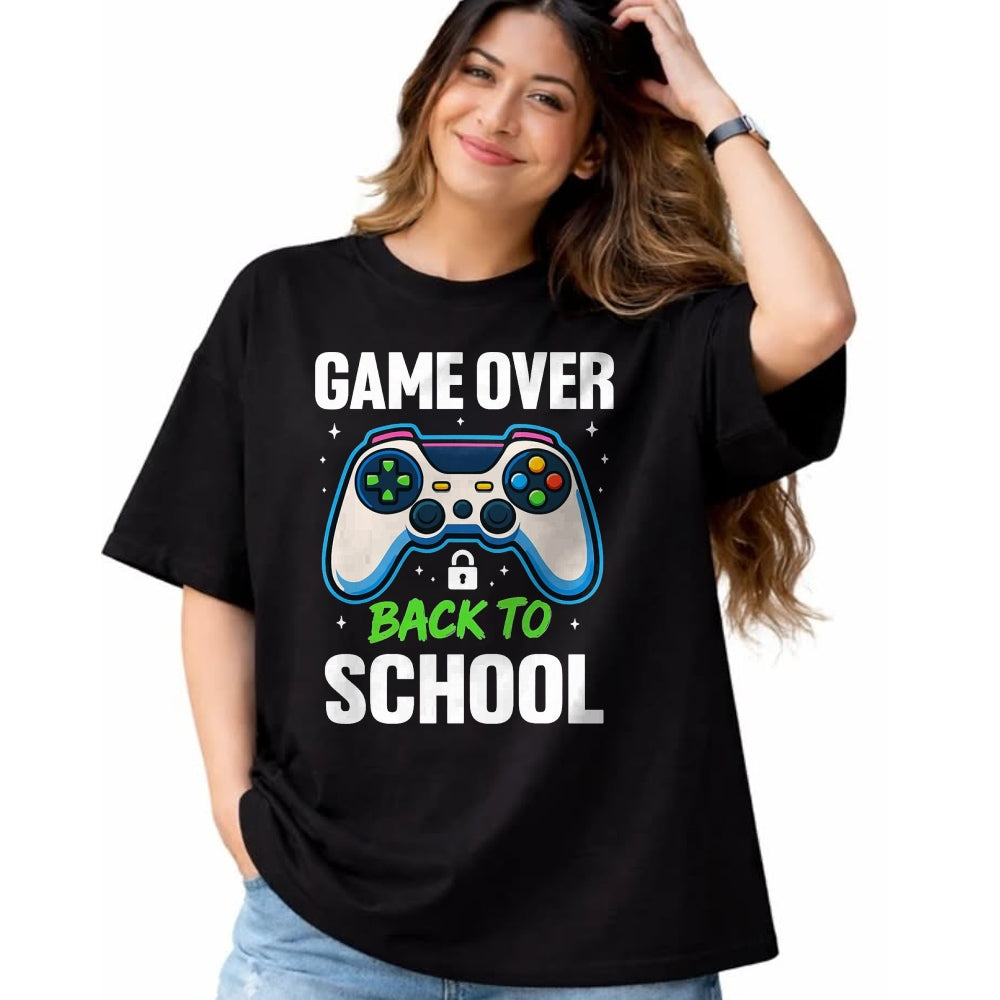 Best Student Shirt, Funny Back To School UnisexT-Shirt/Hoodie/Sweatshirt HLT00 - Game Over Back to School Shirt Funny Kids First Day School T-Shirt, Men, Black, 3X-Large