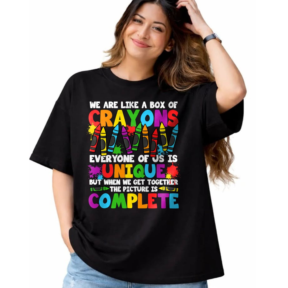 Best Student Shirt, Funny Back To School UnisexT-Shirt/Hoodie/Sweatshirt HLT00 - Funny Teacher We are Like A Box of Crayons Back to School T-Shirt (2)