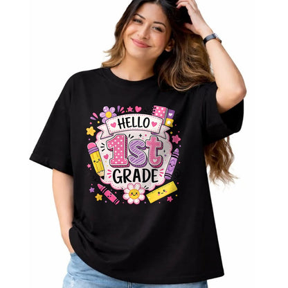 Best Student Shirt, Funny Back To School UnisexT-Shirt/Hoodie/Sweatshirt HLT00 - First Grade Girls Back to School Cute First Day Student T-Shirt