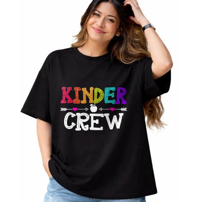 Best Student Shirt, Funny Back To School UnisexT-Shirt/Hoodie/Sweatshirt HLT00 - Kinder Crew Funny Kindergarten Teacher 1st Day of School T-Shirt
