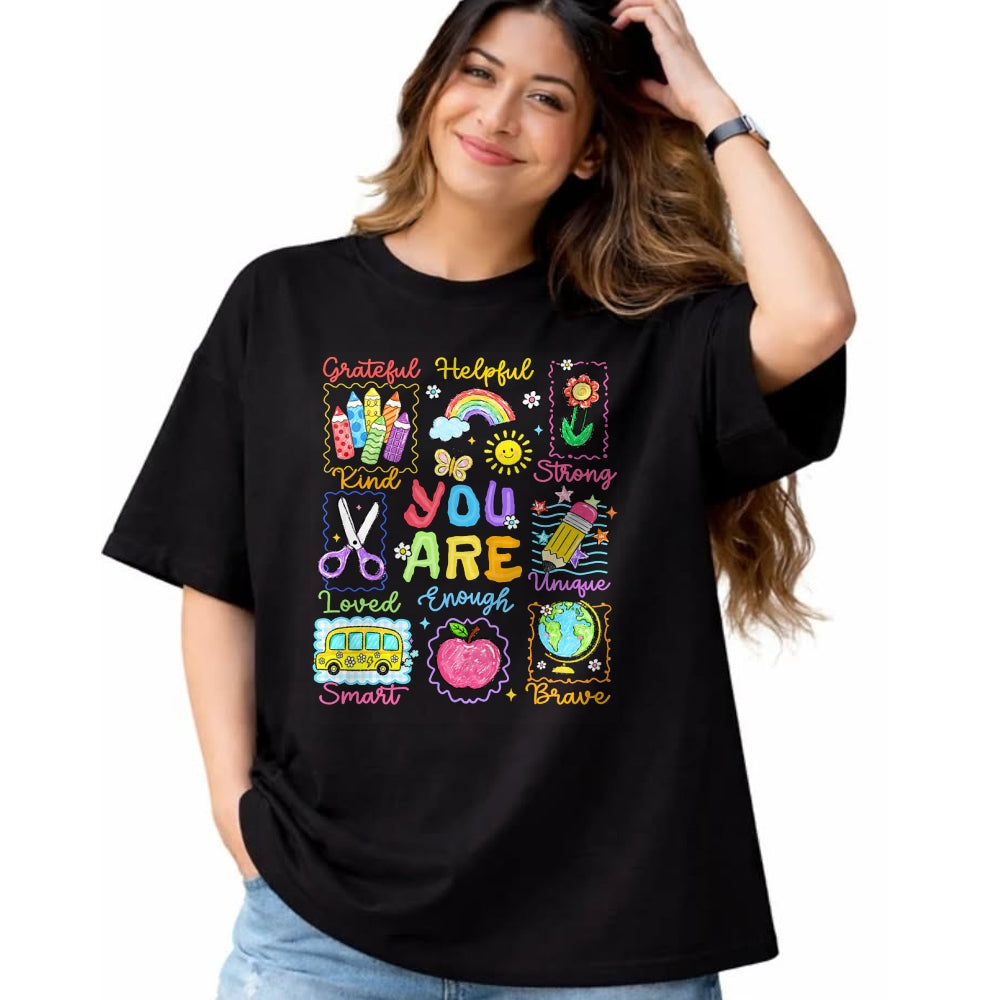 Best Student Shirt, Funny Back To School UnisexT-Shirt/Hoodie/Sweatshirt HLT00 - Back to School You are Smart Kind Enough Teacher Kid T-Shirt