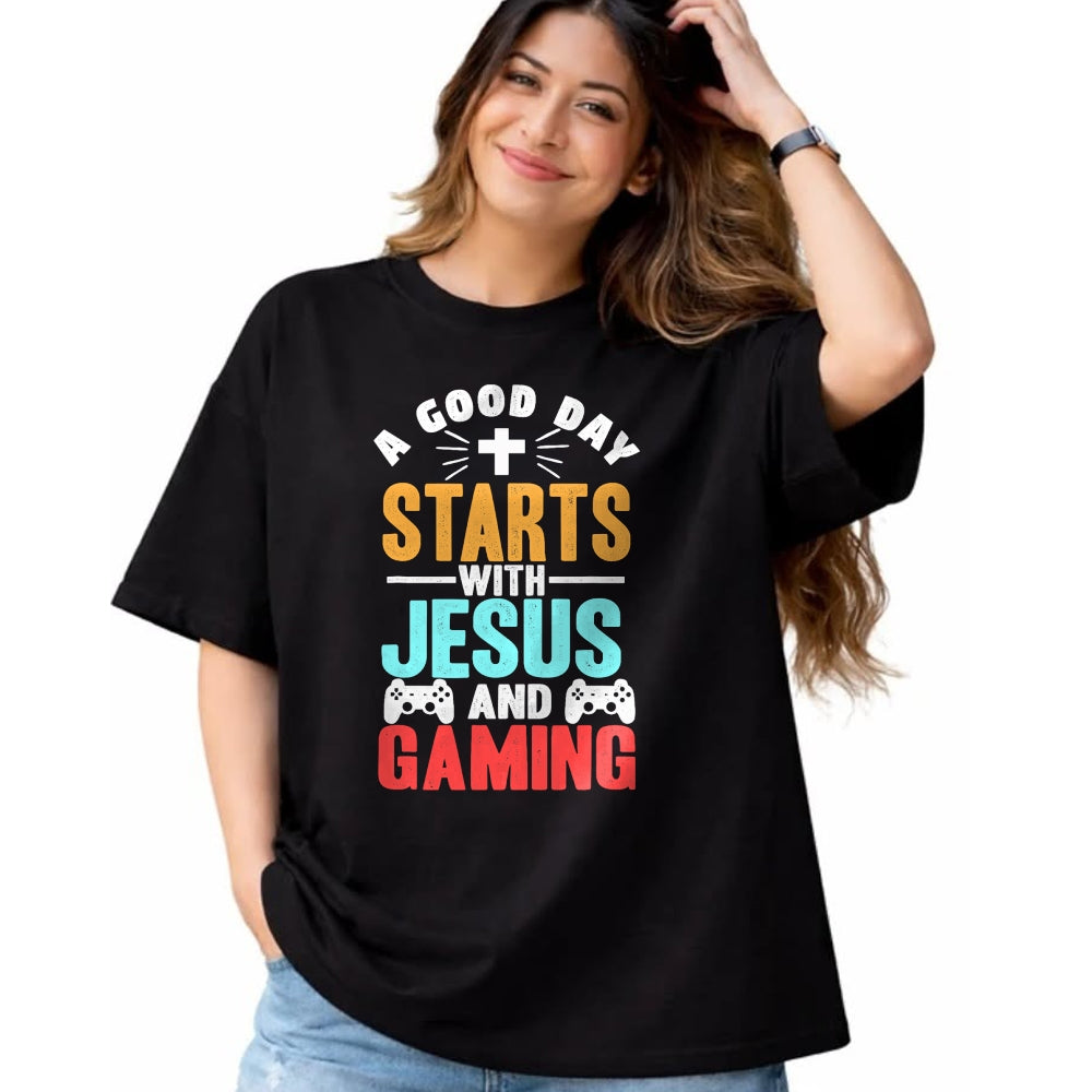 Christian Tee, Christian Faith Unisex T-Shirt/Hoodie/Sweatshirt HLT00 - Funny Christian Jesus Gaming Gift for Christian Gamer T-Shirt