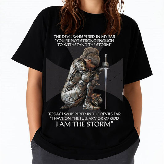 Women's T-shirt with Bible verse and cross symbol - For women - Virgo00 (SKU2707-NI-02)