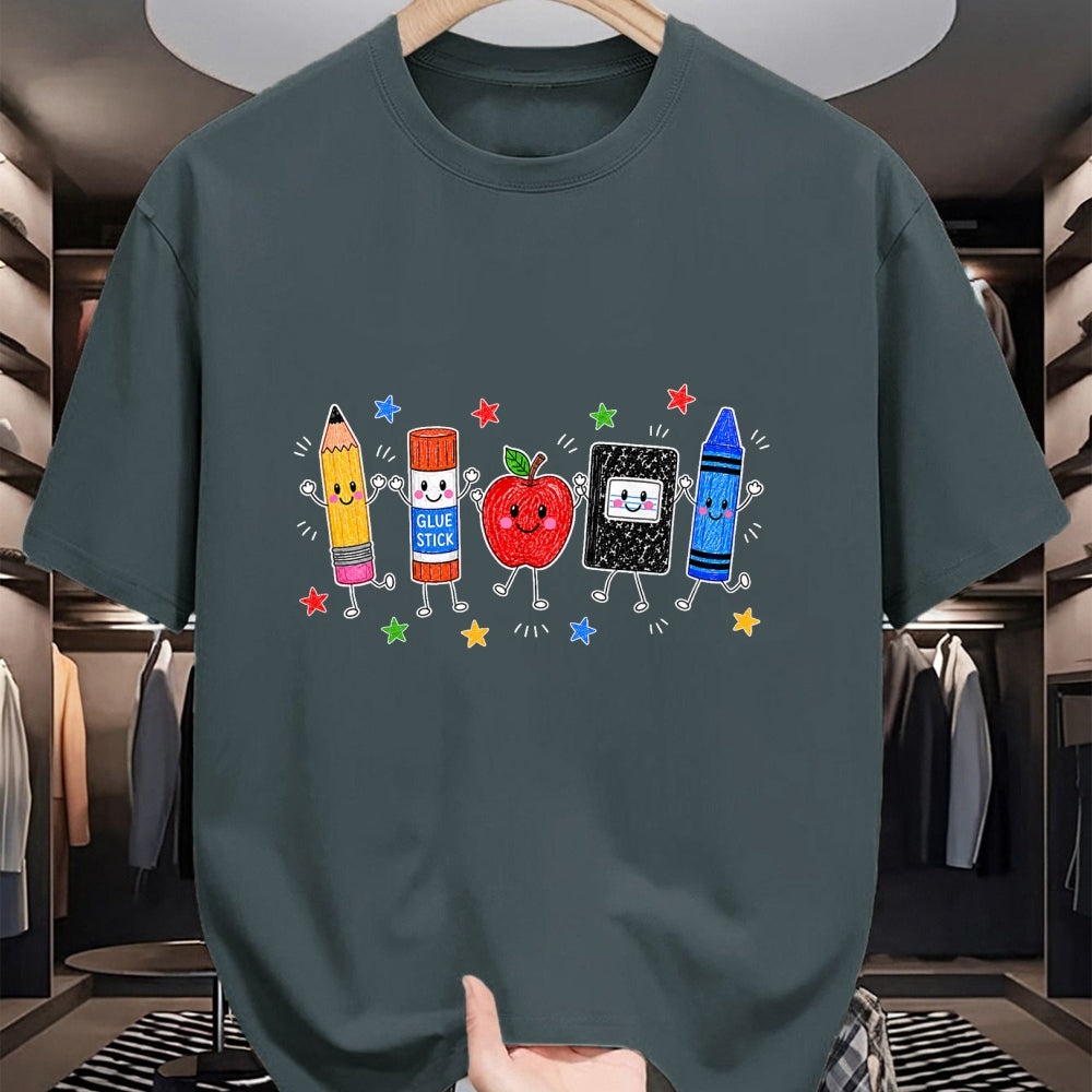Best Student Shirt, Funny Back To School UnisexT-Shirt/Hoodie/Sweatshirt HLT00 - Back to School Cute Pencil Crayon Apple Teacher Boy Girl Kid T-Shirt